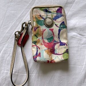 Coach Small Multicolored Wristlet